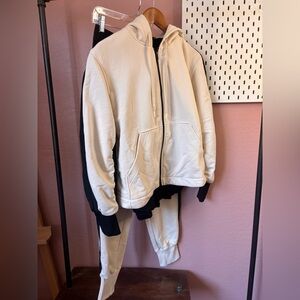 Sweaty Betty Cream Hoodie and Jogger Set